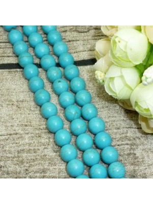 Perles ronde howlite turquoise  8 mm